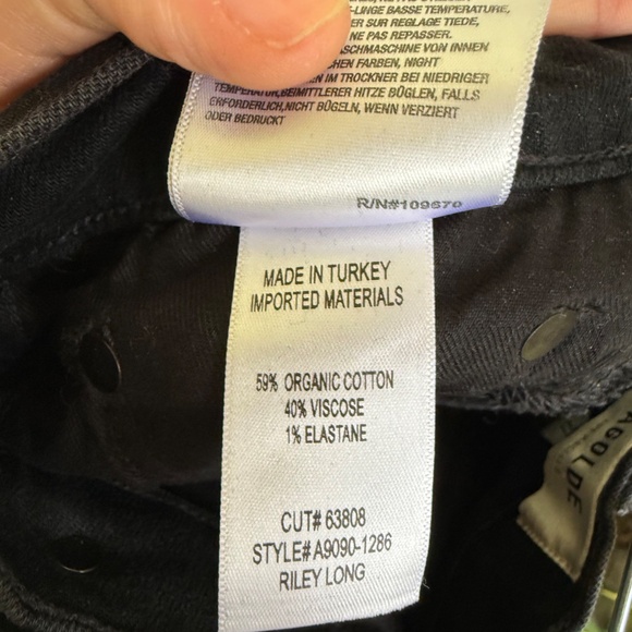 AGOLDE Riley Long Cropped High Rise black Denim 27 - Picture 9 of 9